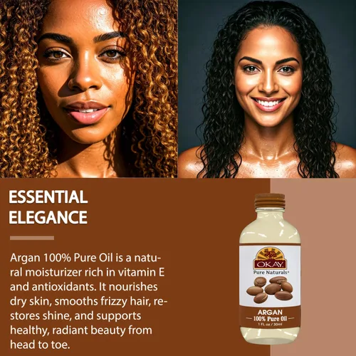 Vista 3 de OKAY Aceite de almendra 100 % puro Para el cabello y la piel , Marroquí, 1 Ounce, Amarillo pálido