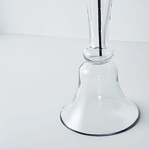Vista 3 de BalsaCircle - Jarrones de trompeta de vidrio reversible transparente de 40 pulgadas de alto, centros de mesa, bodas, recepciones, eventos, fiestas