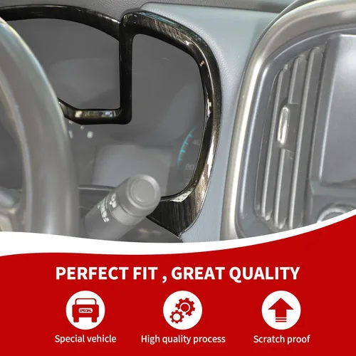Vista 4 de RAZPOY Moldura del panel de salpicadero, cubierta de tablero de consola central compatible con Chevy Colorado 2014-2022 y accesorios interiores