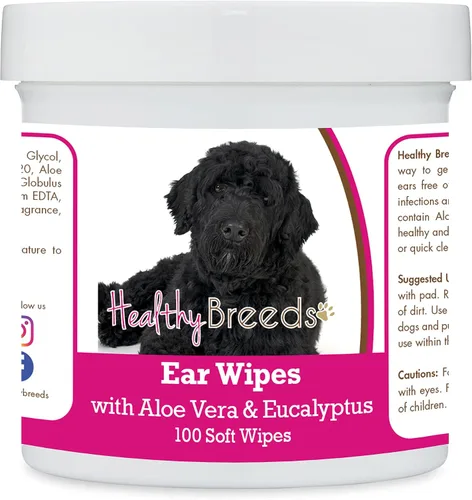 Vista 80 de Healthy Breeds Affenpinscher Toallitas de limpieza de oídos con aloe y eucalipto para perros, 100