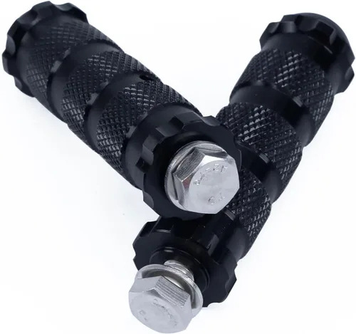 Vista 4 de PROCNC Pedales universales antideslizantes de 8 mm para motocicleta con pernos de instalación para Aprilla Honda Kawasaki Ducati Suzuki Yamaha Negro