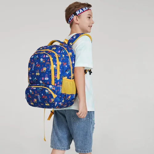 Vista 5 de abshoo Mochila ligera para niños para la escuela primaria Kindergarten Bookbag School Bags, Coche, Escuela, viaje