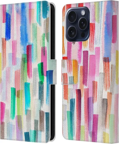 Vista 210 de Head Case Designs Officially Licensed Ninola Brushstrokes Multi Colorful Leather Wallet Case Compatible with Samsung Galaxy A07 4G