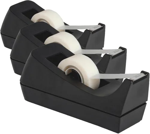 Vista 4 de Business Source Dispensador de cinta de escritorio estándar, negro, 1 pulgada (BSN32954)