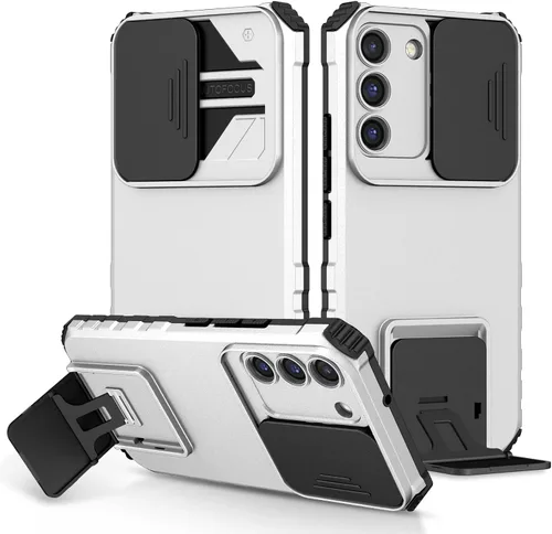 Vista 99 de Funda compatible con Samsung Galaxy M13 5G/A04 Dimensional Soporte Ventana Corredera Teléfono Móvil Funda Protectora a Prueba de Golpes para Samsung