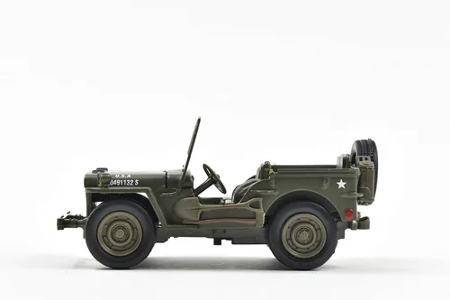 Vista 4 de Jeep Willys USA Army Green 1/32 Modelo de auto fundido a presión por New Ray