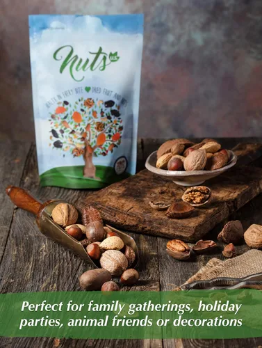 Vista 7 de NUTS U.S. – Nueces Mixtas en Cáscara (Almendras, Nueces, Avellanas, Pacanas, Nueces de Brasil) Sin Colorantes Añadidos y Sin Sabores Artificiales