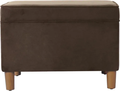 Vista 27 de Homepop Decoración para el hogar K7646-A862 Otomana de almacenamiento rectangular moderna tapizada Otomana con tapa con bisagras