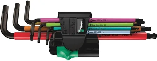 Vista 7 de Wera 5133164001 950/9 Hex-Plus Multicolor Juego de 2 llaves en L métricas, BlackLaser, 9 piezas