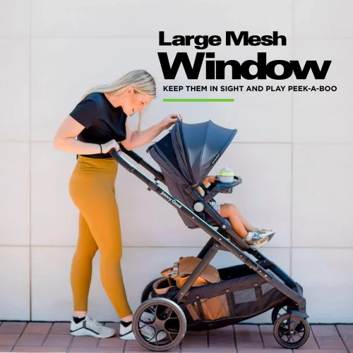 Vista 6 de Nuevo Joovy Qool - Cochecito modular personalizable - Configuraciones triples dobles individuales, Jet