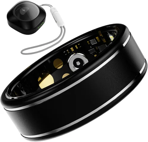Vista 11 de Anillo Rastreador de Actividad para Hombres – Anillo Inteligente con Monitor de Frecuencia Cardíaca, SpO2, Presión Arterial, Monitoreo del Sueño