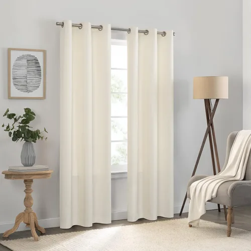 Vista 14 de ECLIPSE Kendall - Cortina térmica opaca moderna con bolsillo para cortinero, para dormitorio o sala de estar (1 panel), 42 x 54 pulgadas, alcachofa