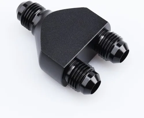 Vista 3 de AC PERFORMANCE -6 AN In to -6 AN Out Y Block Splitter Montaje de combustible Aluminio Negro