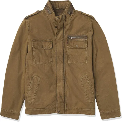 Vista 8 de Levis Chaqueta militar de algodón lavado grande y alto para hombre