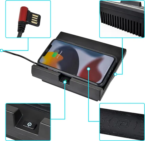 Vista 4 de Almohadilla de carga de consola central para Ford F150 2018-2023 Accesorios
