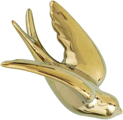 Vista 2 de BESPORTBLE 1 estatua de pájaro para colgar en la pared, decoración de pared de cerámica, adorno de estilo nórdico para decoración, diseño de ahorro