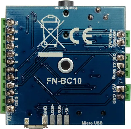 Vista 2 de Tablero de reproductor de MP3 activado con 10 botones con amplificador de 3W y bloque de terminales (v2)
