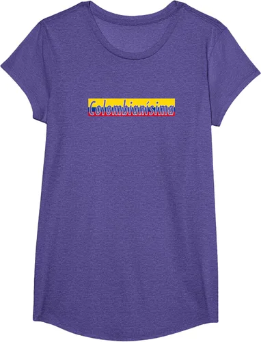 Vista 16 de Camisas Colombianisima Colombia para mujer Bandera de Colombia, Negro, S