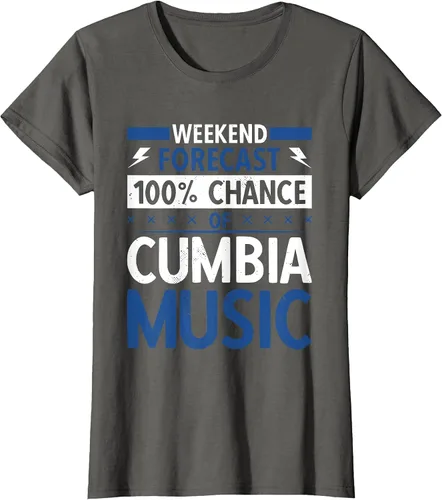 Vista 8 de Weekend Forecast Cumbia Music T-Shirt