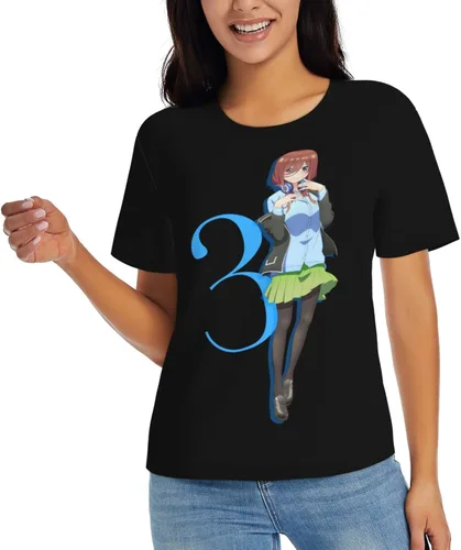 Vista 3 de Anime The Quintuplets Miku Nakano - Camiseta de manga corta para hombre