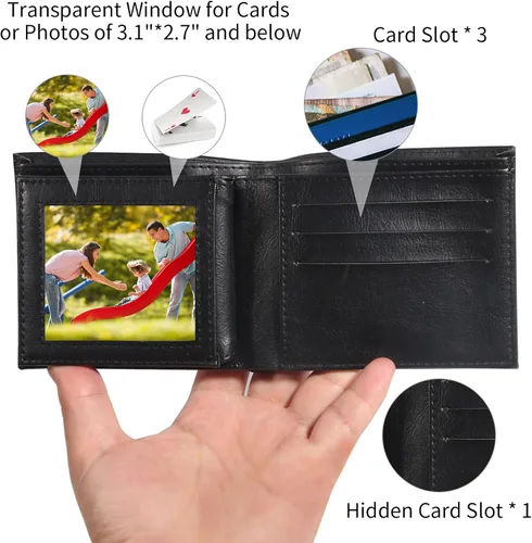 Vista 4 de MeYuxg Billetera mágica premium, con protección RFID, cartera compacta de piel sintética negra para amantes del espectáculo mágico de magos