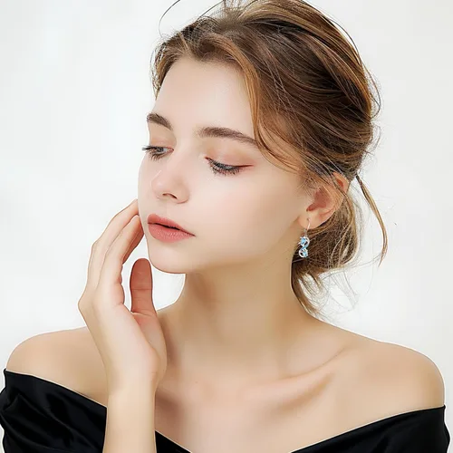 Vista 145 de Aretes colgantes de plata de ley con diseño de árbol de la vida, flor, abeja, animales, gato, colibrí, piedra lunar, turquesa, aretes con cierre