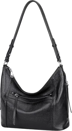 Vista 2 de Over Earth Bolso Hobo de cuero genuino para mujer, bolsos cruzados
