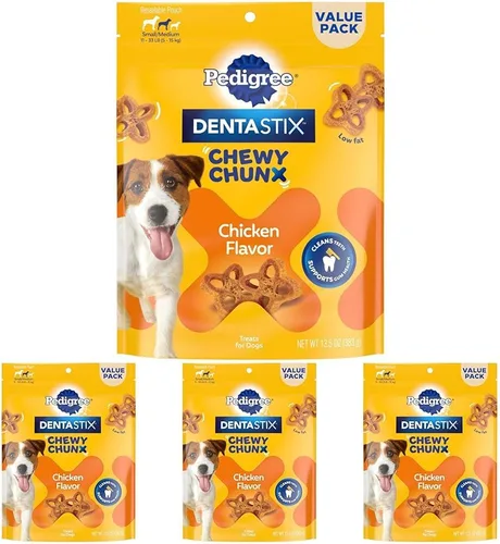 Vista 10 de Pedigree Dentastix Chewy Chunx - Golosinas dentales pequeñas para perros, pollo, 13.5 onzas