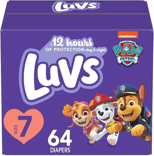 Vista 3 de Luvs Pañales de bebé talla 1, pañales Bluey de Protección Platinum para día y noche, talla 1, 48 unidades (el embalaje puede variar)