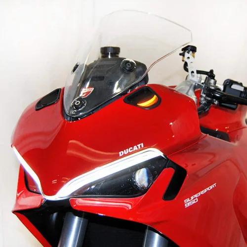 Vista 4 de New Rage Cycles Señales de giro de bloqueo de espejo compatibles con Ducati Supersport 950