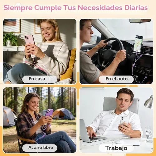 Vista 9 de Vofolen 2 en 1 USB C a USB C/Cable de iluminación para iPhone 17 16 15 14