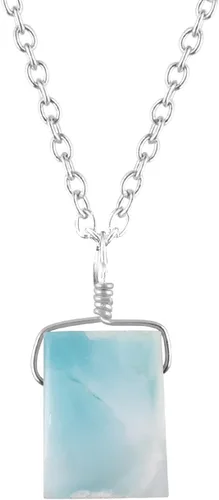 Vista 8 de Collar con colgante de piedras preciosas, piedra de energía áspera, cristales curativos de chakras, plata esterlina 925, chapado en rodio, piedra