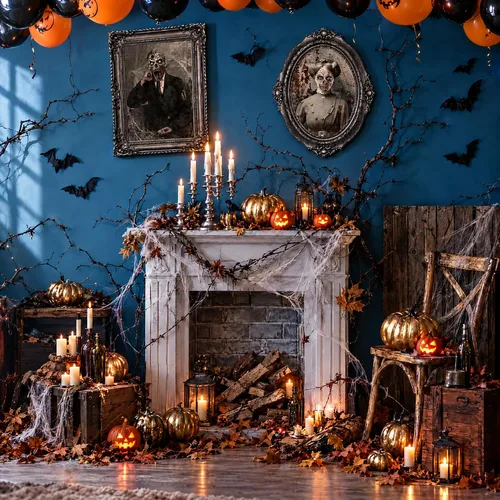 Vista 5 de 12 piezas de decoración de Halloween, póster gótico cambiante en 3D, imagen