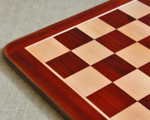 Vista 7 de Luxury Solid Wooden Chess Board – Blood Red Bud Rosewood (Padauk), 23" 60 mm Squares Handmade Premium Board