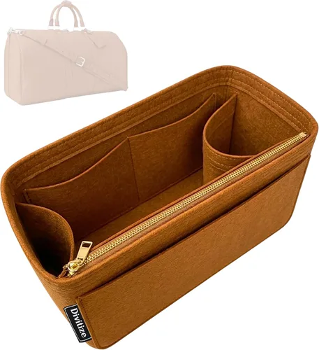 Vista 32 de Divitize Organizador de bolso premium compatible con LV Keepall 25/35/45/50/55/60, hecho a mano, ajuste perfecto, cómodo y resistente, fieltro
