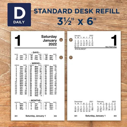 Vista 5 de AT-A-GLANCE- Recambio para calendario diario para 2022, 9 x 15 cm, estándar, Financiero, (S17050)