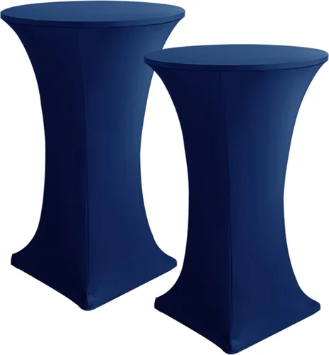 Vista 23 de HolidayIdeas Fundas para Mesa de Cóctel, Paquete de 2 - Manteles de Cóctel de Spandex Elástico Ajustado con Esquinas Cuadradas