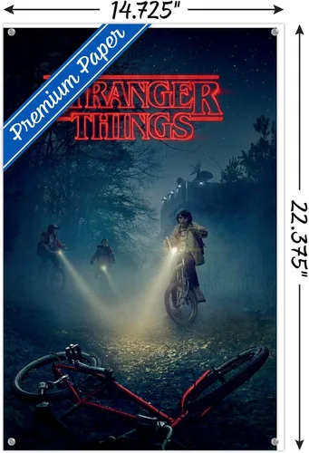 Vista 3 de Netflix Stranger Things - Póster de pared para bicicletas con pasadores