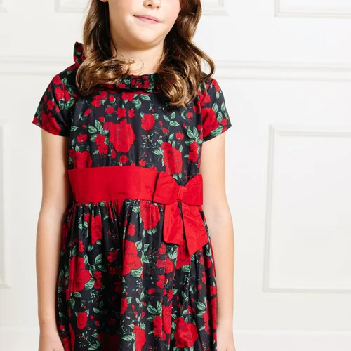 Vista 8 de Hope & Henry Vestido de manga corta con cuello Peter Pan para niñas