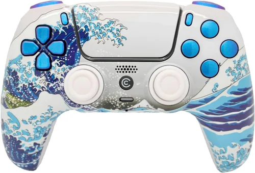 Vista 21 de Custom Wireless Controller Compatible with PS5 - Multiple Designs Available (Abstract Fusion)
