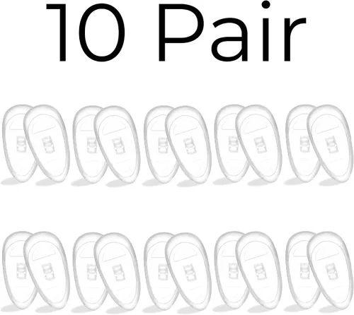Vista 8 de GMS - Almohadillas de silicona para soporte de anteojos en la nariz con forma simétrica, 10 pares, 2
