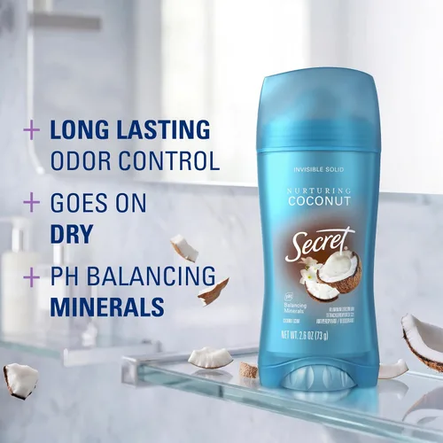 Vista 2 de Secret Fresh Desodorante antitranspirante para mujer, protección transpirable contra el sudor y el olor, frescura instantánea y suave, mineral
