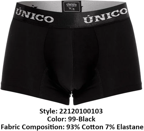 Vista 4 de Mundo Unico Bañador para hombre Algodón (Estados Unidos, Alpha, Mediano, Regular, Negro)