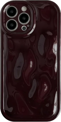 Vista 14 de Caseative Funda para iPhone 13 Pro Max, color negro Galjanoplastia de cromo suave de la burbuja del meteorito de la onda de la ondulación