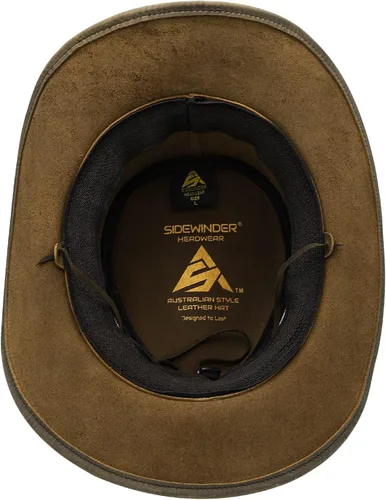 Vista 6 de Sombrero de vaquero duradero de cuero de grano de selva, unisex, para adultos, moldeable, estilo occidental, ala ancha