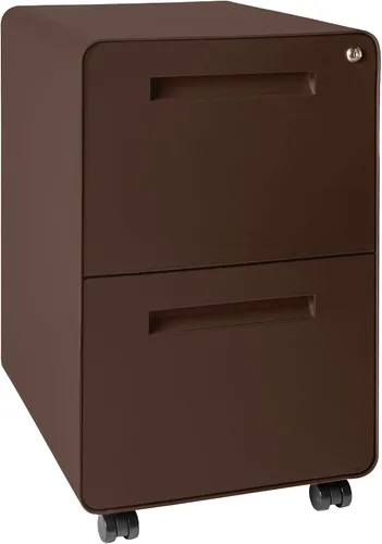 Vista 9 de Laura Davidson Furniture Stockpile - Archivador móvil de 2 cajones con cerradura, archivador de metal para debajo del escritorio, carpetas