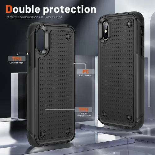 Vista 273 de Jeylly Funda para iPhone SE/Funda para iPhone 5S, Exterior de Plástico Duro que Absorbe Golpes + Interior de Silicona de Goma Defensor contra