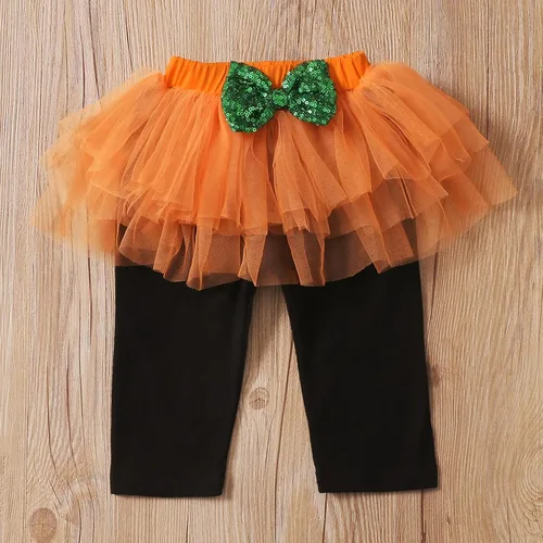 Vista 6 de Traje de Halloween para bebé niña con diadema de calabaza