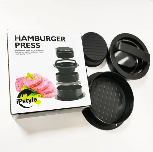 Vista 7 de Máquina para hacer hamburguesas para hacer hamburguesas de hamburguesas, kit de molde antiadherente para hacer deliciosas hamburguesas rellenas