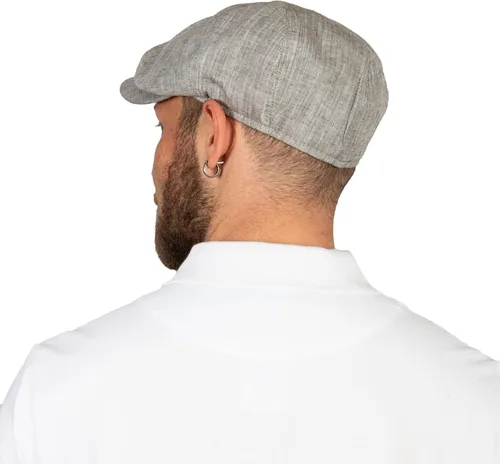 Vista 3 de Gorra de verano de algodón de 8 paneles para hombres y mujeres, sombrero clásico de panadero vintage